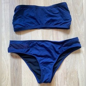 NEW Kasey Shana Navy 2-Piece Swimsuit - Small Top + Medium Bottom